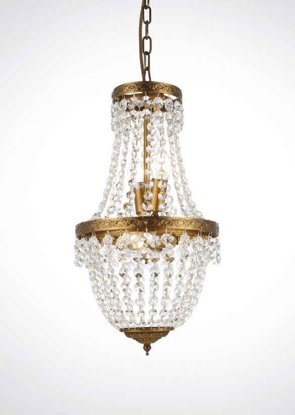 Morsamt Ø25 Geborsteld messing kristal Van Norrsken Design - Deze kroonluchter is niet alleen een lichtbron, maar ook een kunstwerk dat elke kamer transformeert in een elegante omgeving.