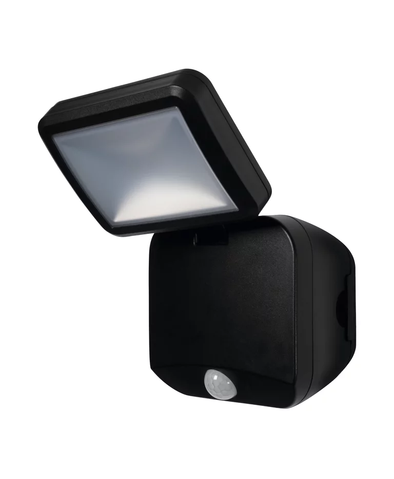 Battery LED Spotlight Sensor Zwart buitenlamp Van Ledvance - Dankzij de neutraalwitte lichtkleur van 4000K en een ge&iuml;ntegreerde bewegings- en lichtsensor schakelt de lamp automatisch in wanneer dat nodig is.
