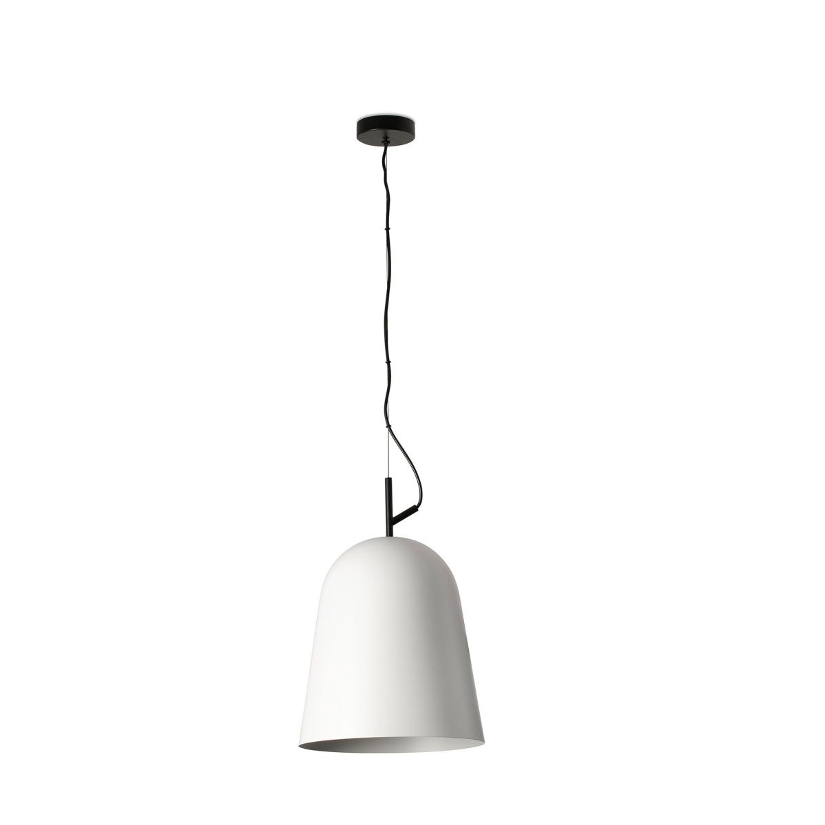  Studio Ø30 Wit hanglamp Van Faro Barcelona - Studio is een elegante hanglamp in wit, ontworpen door Nahtrang met inspiratie uit de klassieke lijnen van de jaren 50 - tijdloze esthetiek in een moderne vintage stijl.