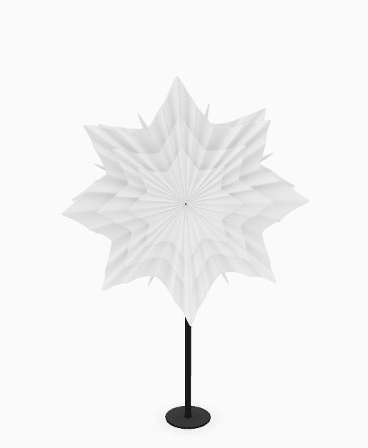 Neela Ø43 Wit Van Markslöjd - Deze decoratieve tafelster is een prachtig pronkstuk in uw huis tijdens de kerstdagen en zorgt voor een zachte en warme sfeer.