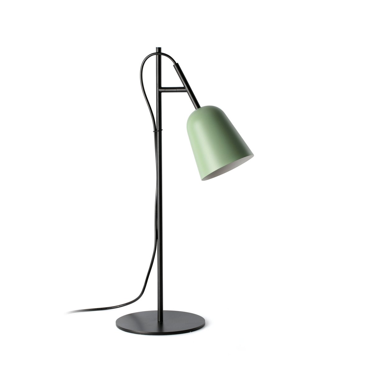 Studio 55cm Groente bureaulamp Van Faro Barcelona - Het kenmerk van de lamp is de decoratieve kabelklem in de vorm van een boomtak, een uniek detail dat karakter toevoegt.