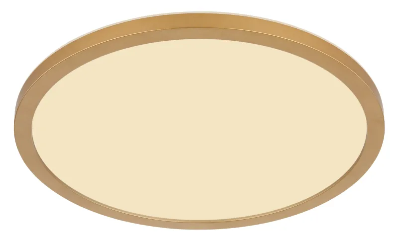 Sapana Ø30 Messing badkamerlamp Van Globo Lighting - Lampan &auml;r tillverkad av matt m&auml;ssingsf&auml;rgad och vit plast, vilket ger ett mjukt och bl&auml;ndfritt ljus.