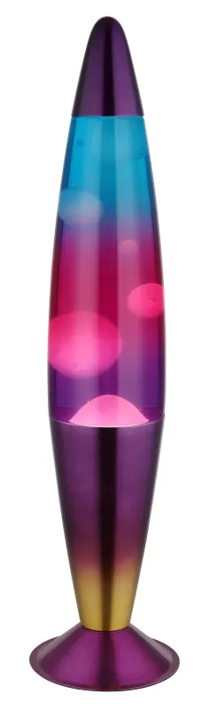 Etna Veelkleurig kinderlamp Van Globo Lighting - Etna &auml;r en fascinerande lavalampa med klar v&auml;tska och vitt vax som sm&auml;lter l&aring;ngsamt och skapar hypnotiska ljuseffekter.