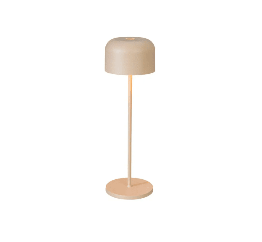 Lille 36cm Zand Draagbare Van Konstsmide - De lamp is voorzien van een touchdimmer, waarmee u de helderheid en kleurtemperatuur kunt aanpassen van warmgeel tot warmwit licht.