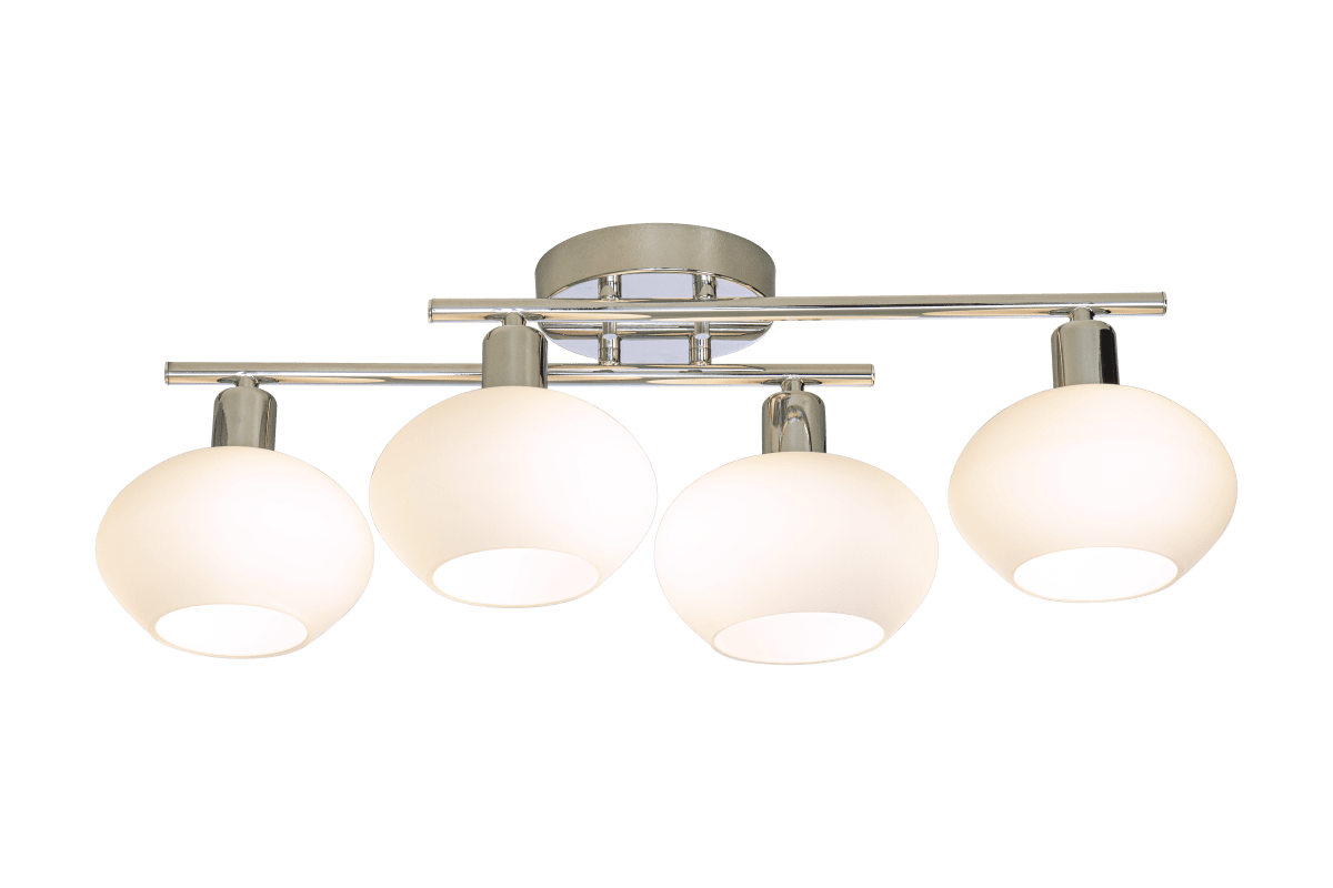 Elba 60cm Chroom badkamerlamp Van Aneta Lighting - De Elba plafondlamp is de perfecte badkamerlamp voor wie een moderne touch in zijn badkamer wil.