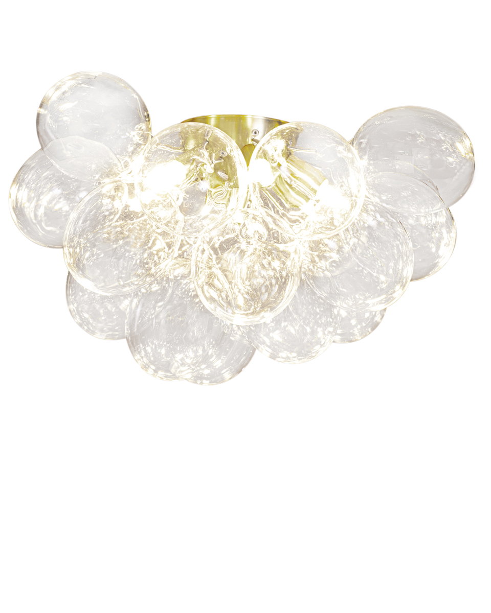 Gross Ø50 Transparant plafondlamp Van By Rydéns - De Gross plafondlamp in de combinatie van messing en helder glas is de nieuwste toevoeging aan de Gross-familie.