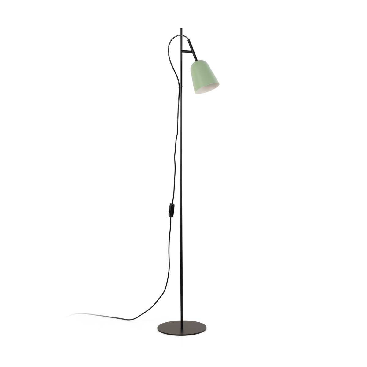 Studio Groente vloerlamp Van Faro Barcelona - Studio is een stijlvolle staande lamp, ontworpen door Nahtrang, ge&iuml;nspireerd op het klassieke design uit de jaren 50 - tijdloos en toch modern.
