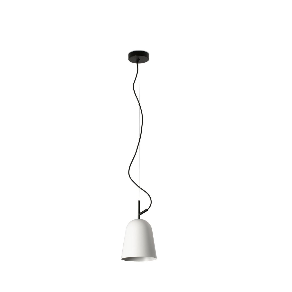  Studio Ø16 Wit hanglamp Van Faro Barcelona - De unieke kabelklem in de vorm van een boomtak geeft de lamp een persoonlijk en speels karakter.