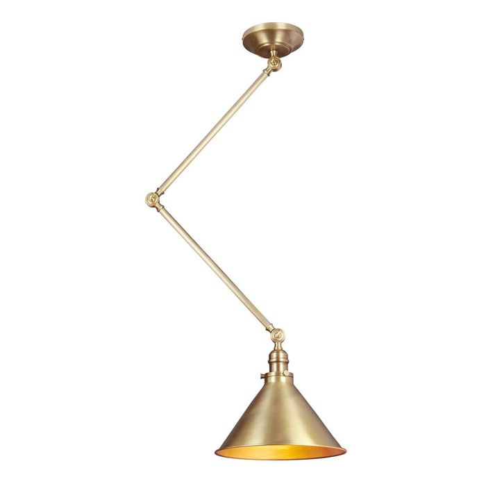 Provence Ø37 Antiek messing hanglamp Van Elstead Lighting - De Provence-hanglamp in verouderd messing is geïnspireerd op Franse designstijlen uit het midden van de 20e eeuw.