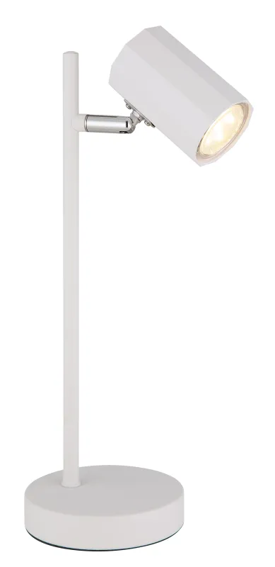 James 35cm Wit bureaulamp Van Globo Lighting - James &auml;r en modern och funktionell bordslampa som imponerar b&aring;de estetiskt och tekniskt.