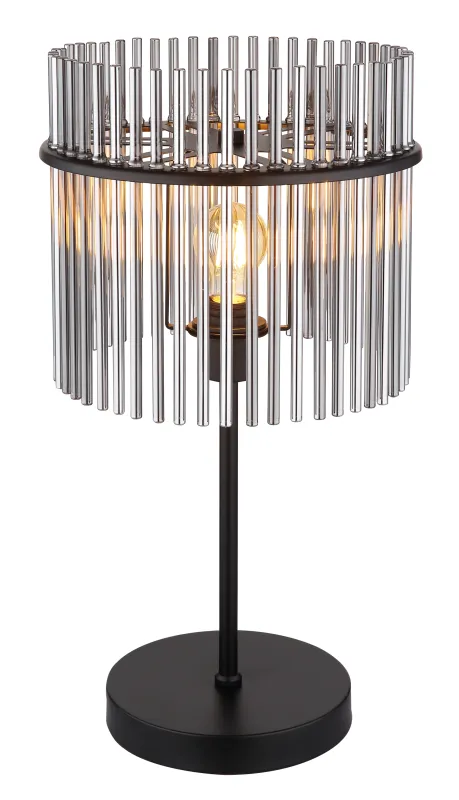 Gorley 55cm Zwart tafellamp Van Globo Lighting - Med sitt genomt&auml;nkta utf&ouml;rande och h&ouml;gkvalitativa material sm&auml;lter Gorley harmoniskt in i moderna inredningsstilar och ger varje rum en stilfull touch.