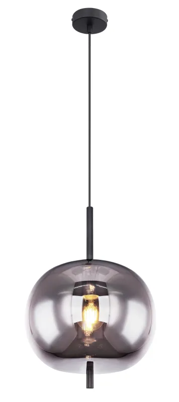 Blacky Ø30 Zwart hanglamp Van Globo Lighting - Blacky &auml;r en stilren armatur som skapar en st&auml;mningsfull och elegant belysning i ditt hem,&nbsp;perfekt i vardagsrum eller matsal.