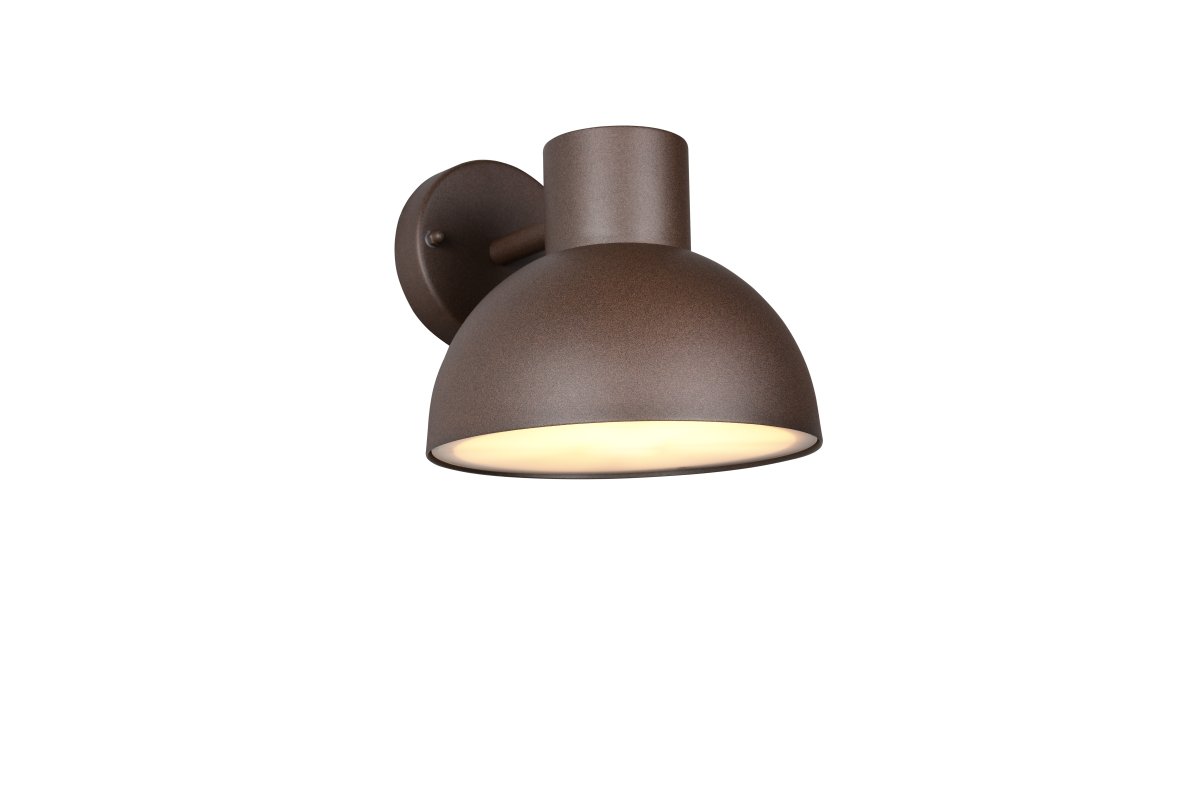 Elbe 20cm Roestig bruin buitenlamp Van Trio Lighting - Elbe is een robuuste gevellamp van gegoten aluminium met een roestbruine afwerking en een tijdloos design.