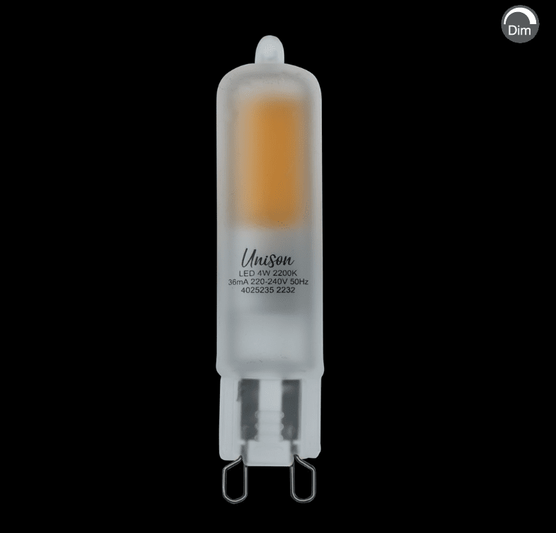 LED G9 mat 4W 2200K Dimbaar Van Unison - 