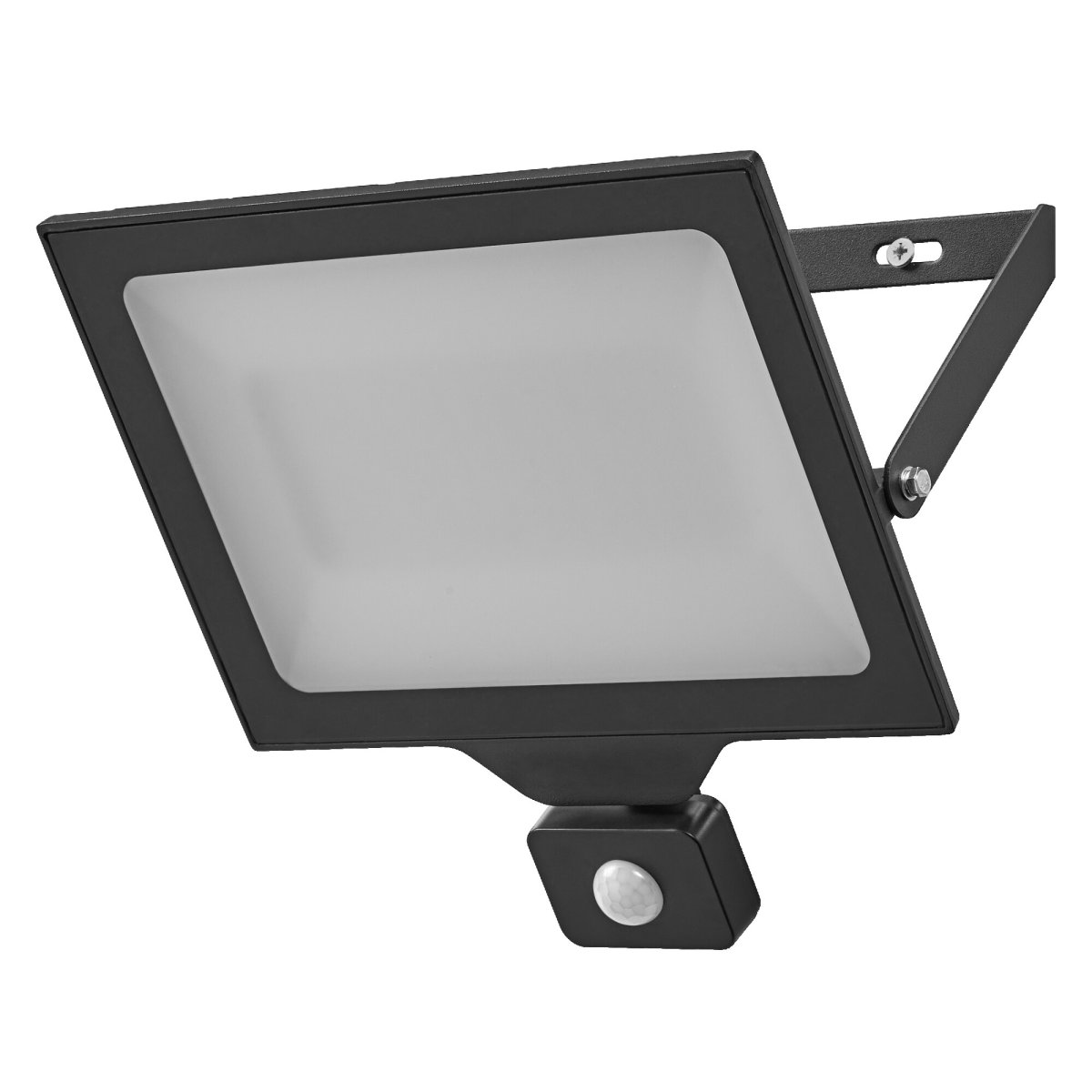 Floodlight Essential Sensor 150W Zwart buitenlamp Van Ledvance - De robuuste constructie en het krachtige licht zorgen het hele jaar door voor veilige en betrouwbare verlichting.