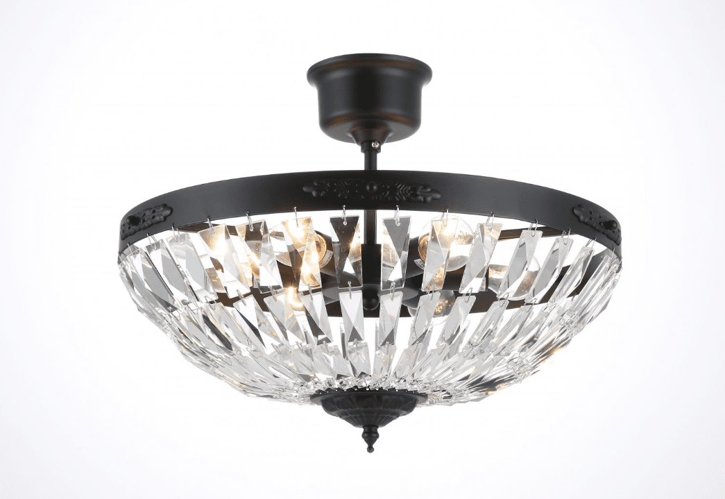 Bow Ø42 Zwart kristal Van Norrsken Design - De Bow plafondlamp is zowel decoratief als functioneel en zal gegarandeerd het middelpunt van de kamer zijn.