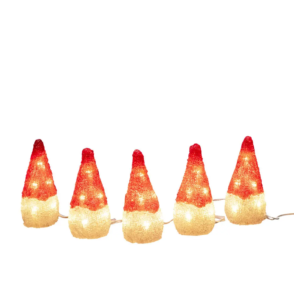 Kerstmannen Van Acryl ROOD Van Konstsmide - Ideaal om een speelse en sfeervolle kerstsfeer te cre&euml;ren in de tuin, voor het raam of op de veranda.