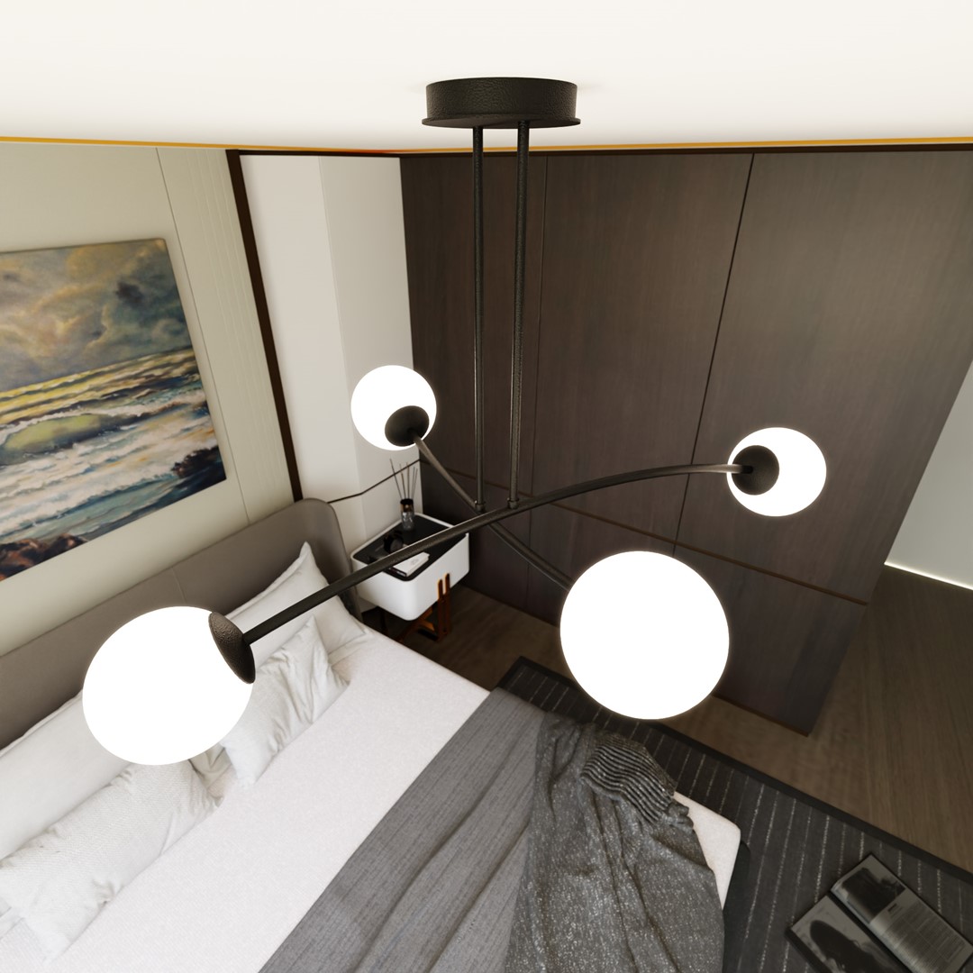 Halldor 108cm Zwart hanglamp Van Emibig Lighting - Ze komen vooral mooi tot hun recht boven een tafel of aanrecht, waar ze een unieke en uitnodigende sfeer cre&euml;ren.