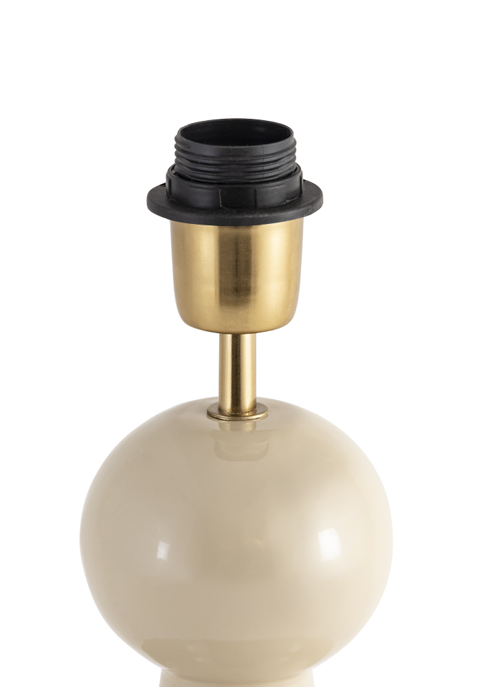 Fiona 40cm Crème wit lampenvoet Van Alde & Lind - De zacht afgeronde, klassieke vorm wordt gecombineerd met een hoogglanzend, emailachtig oppervlak dat de lamp een stijlvolle en moderne uitstraling geeft.