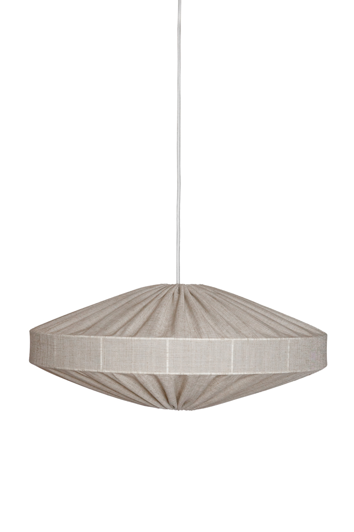 Alba Lampenkap Excl. Ophanging Ø58 Natuur hanglamp Van Alde & Lind - Met de dunne linnen stof in een beige/natuurkleur geeft de Alba lampenkap een verfijnde en elegante uitstraling.
