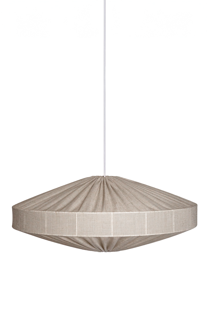 Alba Lampenkap Excl. Ophanging Ø115 Natuur hanglamp Van Alde & Lind - Met de linnen stof in een natuurlijke beige kleur geeft de Alba lampenkap een verfijnde en elegante uitstraling.