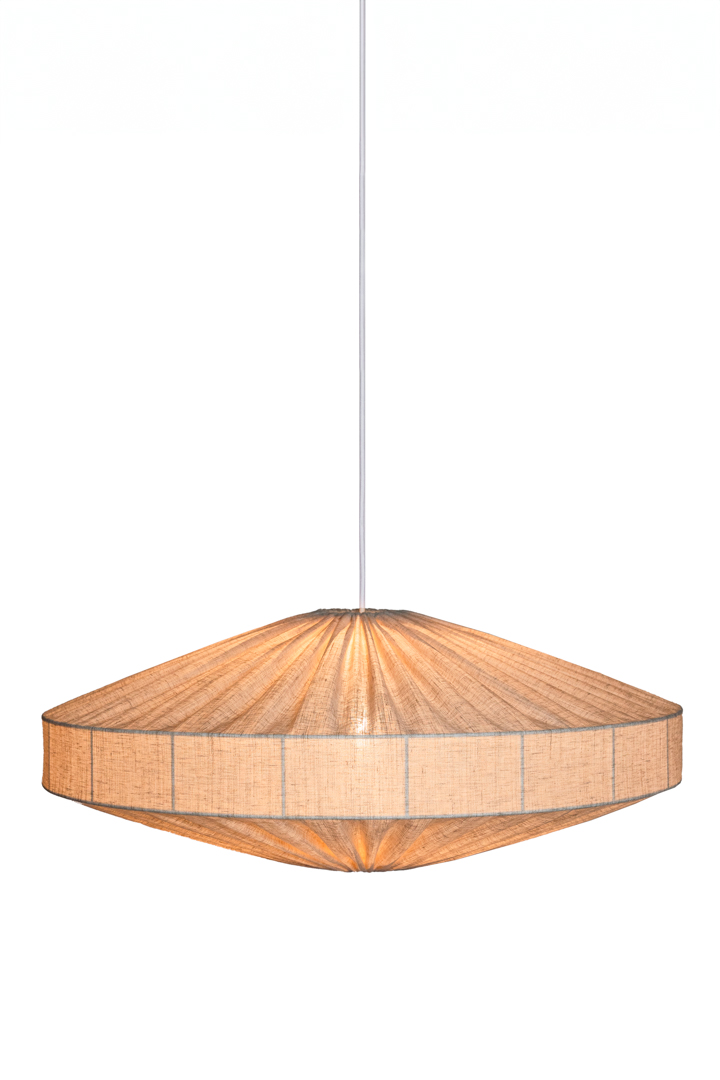 Alba Lampenkap Excl. Ophanging Ø78 Natuur hanglamp Van Alde & Lind - Met de linnen stof in een beige/natuurkleur geeft de Alba lampenkap een verfijnde en elegante uitstraling.