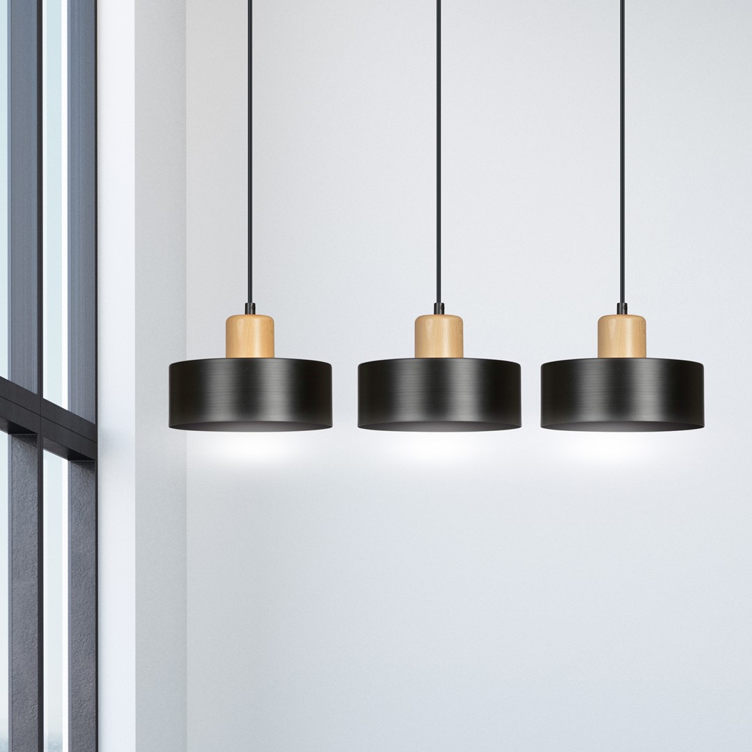Torin 80cm Zwart hanglamp Van Emibig Lighting - Torin is een moderne serie plafondlampen met een eenvoudige vorm en stijlvol design &ndash; een model dat in vrijwel alle soorten interieurs past.