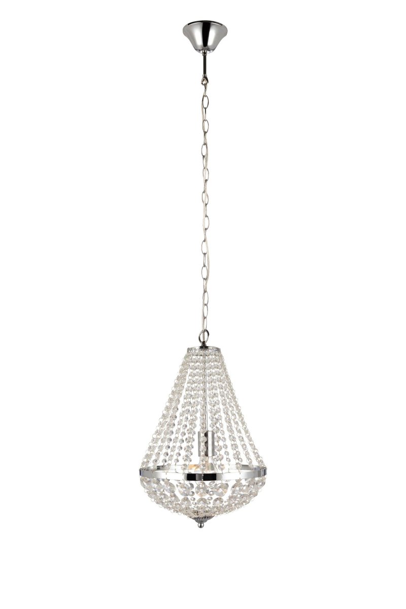 Gränsö Ø30 Chroom kristal Van Markslöjd - Border heeft een klassiek ontwerp met heldere prisma's die het licht prachtig verspreiden en een luxueuze uitstraling creëren, ongeacht of het boven de eettafel of in de woonkamer hangt.