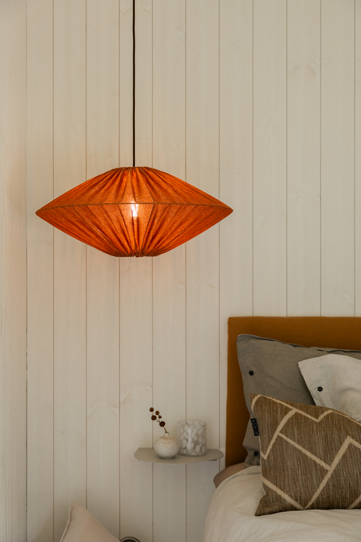 Figo Lampenkap Excl. Ophanging Ø58 Roest hanglamp Van Alde & Lind - De stof is van polyester, maar heeft een mooie "linnenlook" in de kleur "roest".