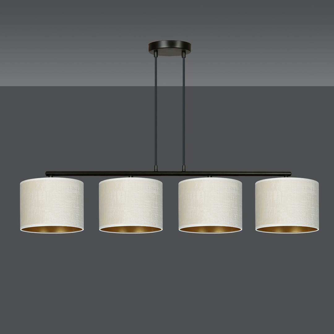 Hilde 100cm Beige hanglamp Van Emibig Lighting - Dankzij de eenvoudige constructie en het elegante kleurenschema is Hilde een veelzijdige keuze die past in veel verschillende kamers en stijlen.