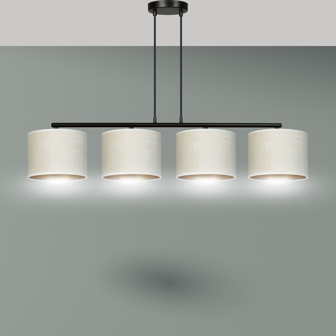 Hilde 100cm Beige hanglamp Van Emibig Lighting - Dankzij de eenvoudige constructie en het elegante kleurenschema is Hilde een veelzijdige keuze die past in veel verschillende kamers en stijlen.