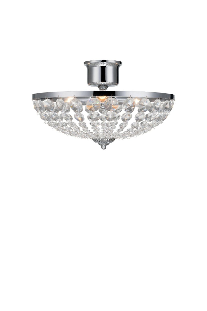 Gränsö Ø40 Chroom kristal Van Markslöjd - Het past ook goed in de slaapkamer, waar het een elegante indruk wekt en het licht prachtig in de kamer verspreidt.
