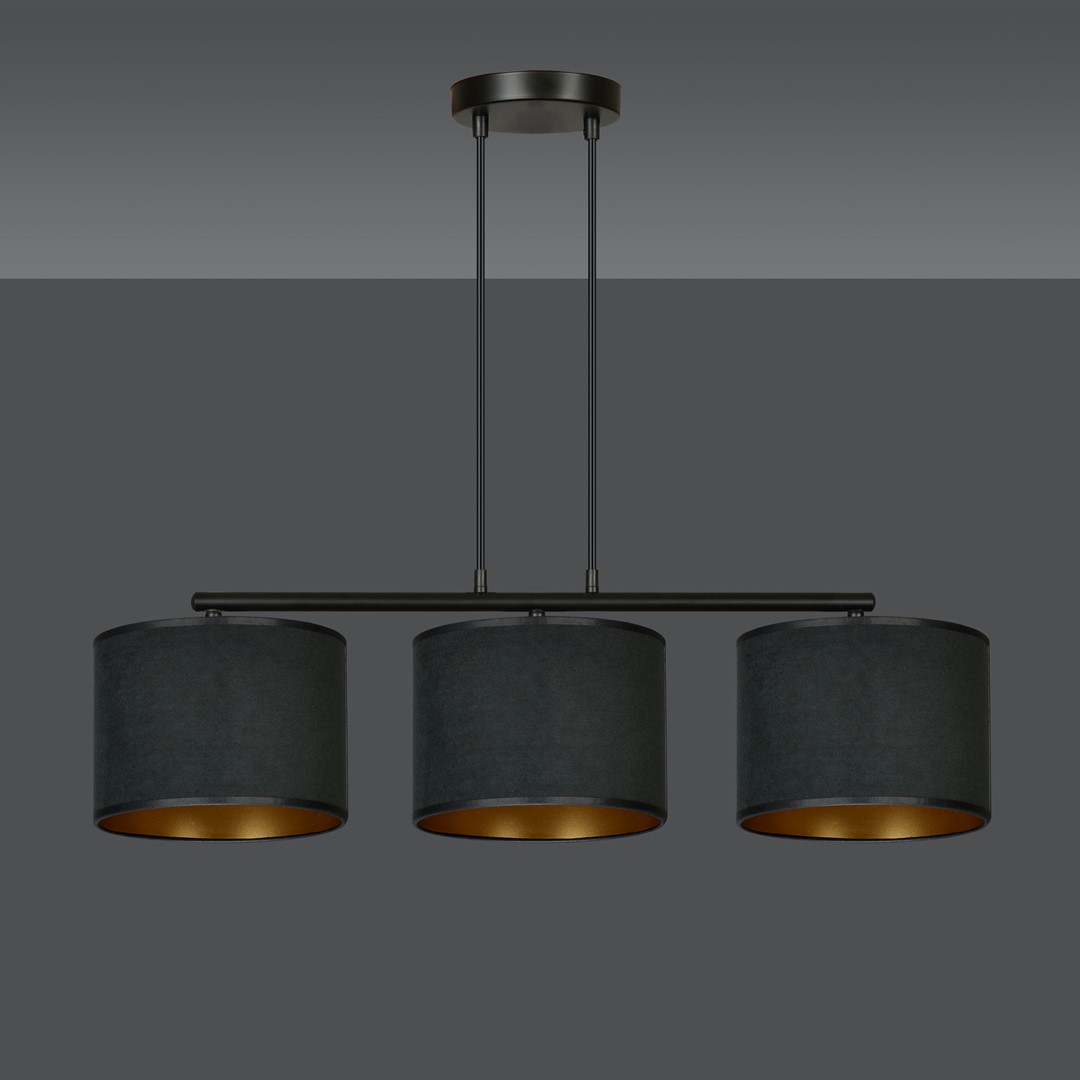 Hilde 72cm Zwart hanglamp Van Emibig Lighting - Dankzij de eenvoudige constructie en het elegante kleurenschema is Hilde een veelzijdige keuze die past in veel verschillende kamers en stijlen.