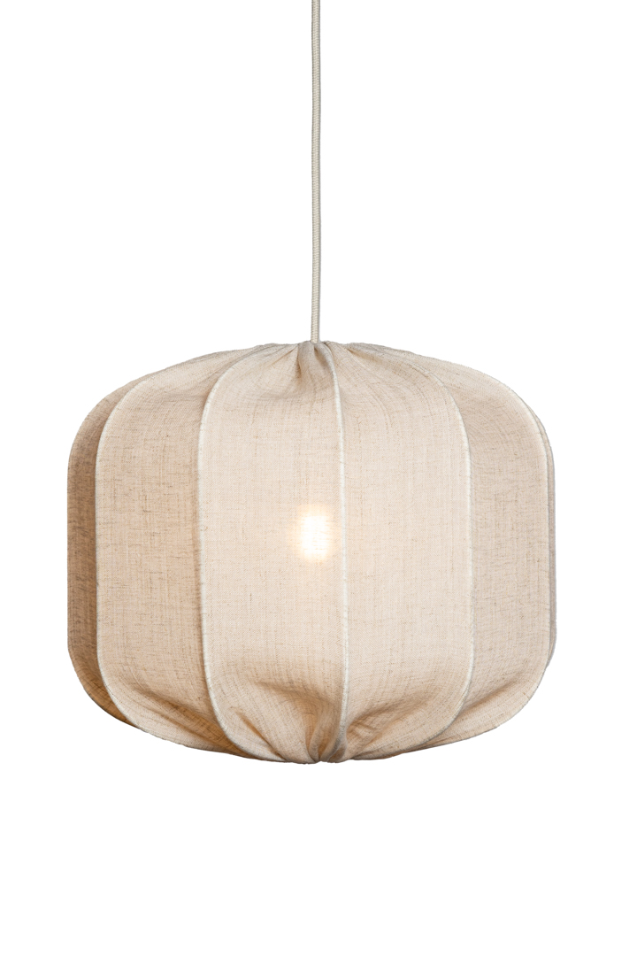 Dester Lampenkap Excl. Ophanging Ø38 Natuur hanglamp Van Alde & Lind - De linnen stof geeft de Dester lampenkap een verfijnde en elegante uitstraling.