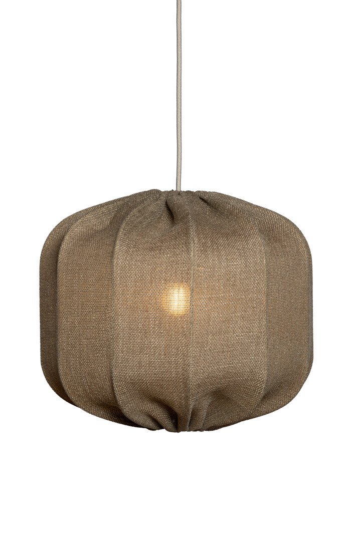 Dester Lampenkap Excl. Ophanging Ø38 Bruin hanglamp Van Alde & Lind - De linnen stof geeft de Dester lampenkap een verfijnde en elegante uitstraling.
