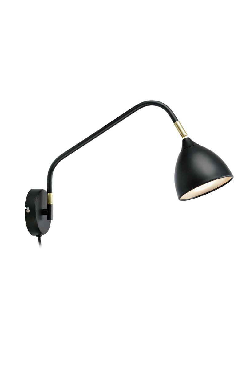 Valencia 45cm Zwart wandlamp Van Markslöjd - Valencia is een stijlvolle wandlamp die perfect is als leeslamp bij de bank of het bed.