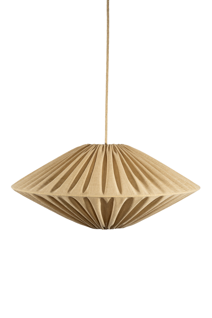 Figo Lampenkap Excl. Ophanging Ø58 Zand hanglamp Van Alde & Lind - De stof is gemaakt van gerecycled polyester, maar heeft een mooie "linnenlook" in de kleur "zand".