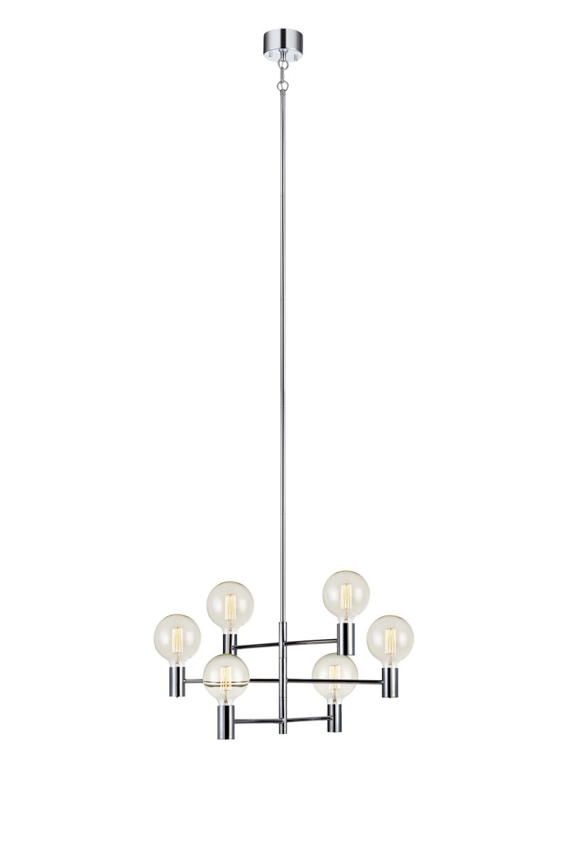 Capital Ø62 Chroom hanglamp Van Markslöjd - Capital is een moderne plafondlamp die een elegant en minimalistisch design combineert met een industri&euml;le stijl.