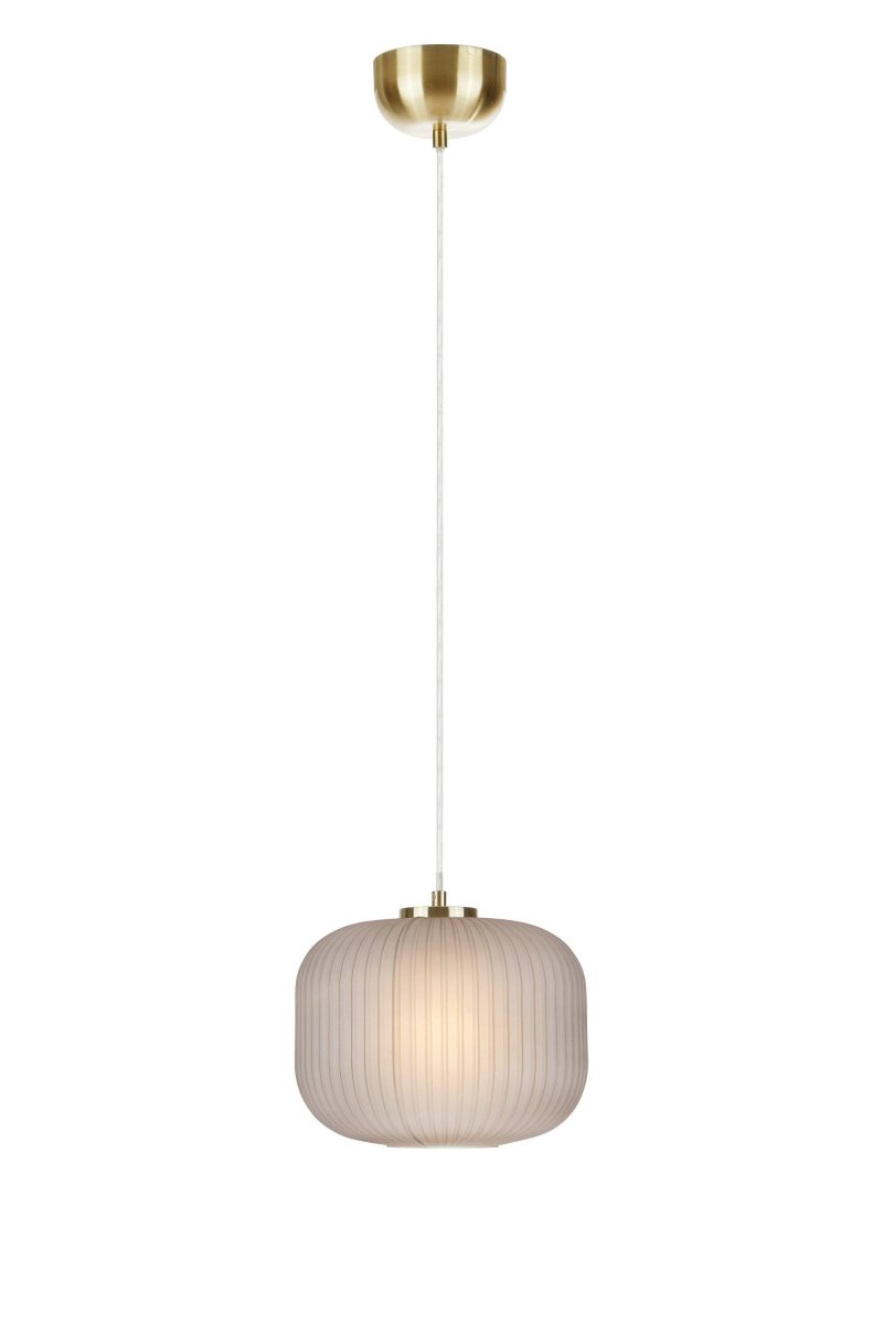 Sober Ø25 Geborsteld messing hanglamp Van Markslöjd - Sober Pendant is een stijlvolle plafondlamp met een prachtige glazen kap en een voet van geborsteld messing.