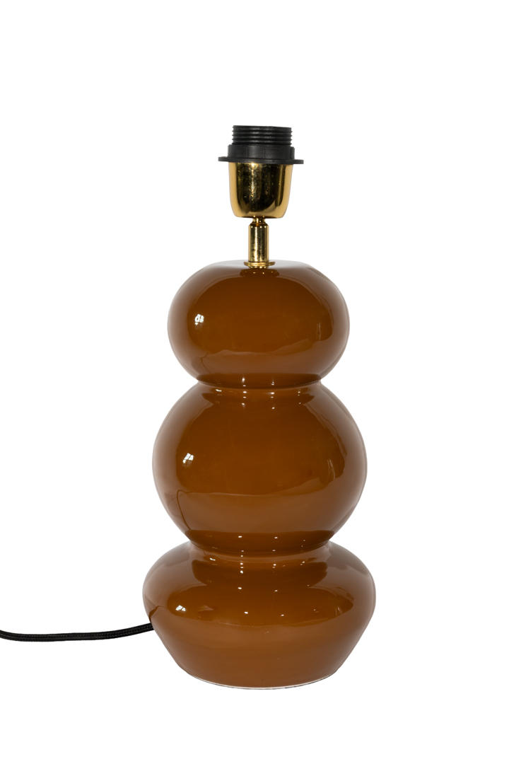 Becca 36cm Bruin lampenvoet Van Alde & Lind - Becca is een decoratieve metalen lampvoet met een warme bruine kleur en een glanzende, emaille-achtige afwerking.