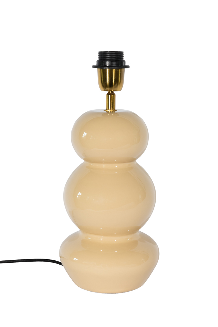Becca 36cm Beige lampenvoet Van Alde & Lind - Becca is een decoratieve metalen lampvoet met een zachte beige kleur en een glanzende, emaille-achtige afwerking.