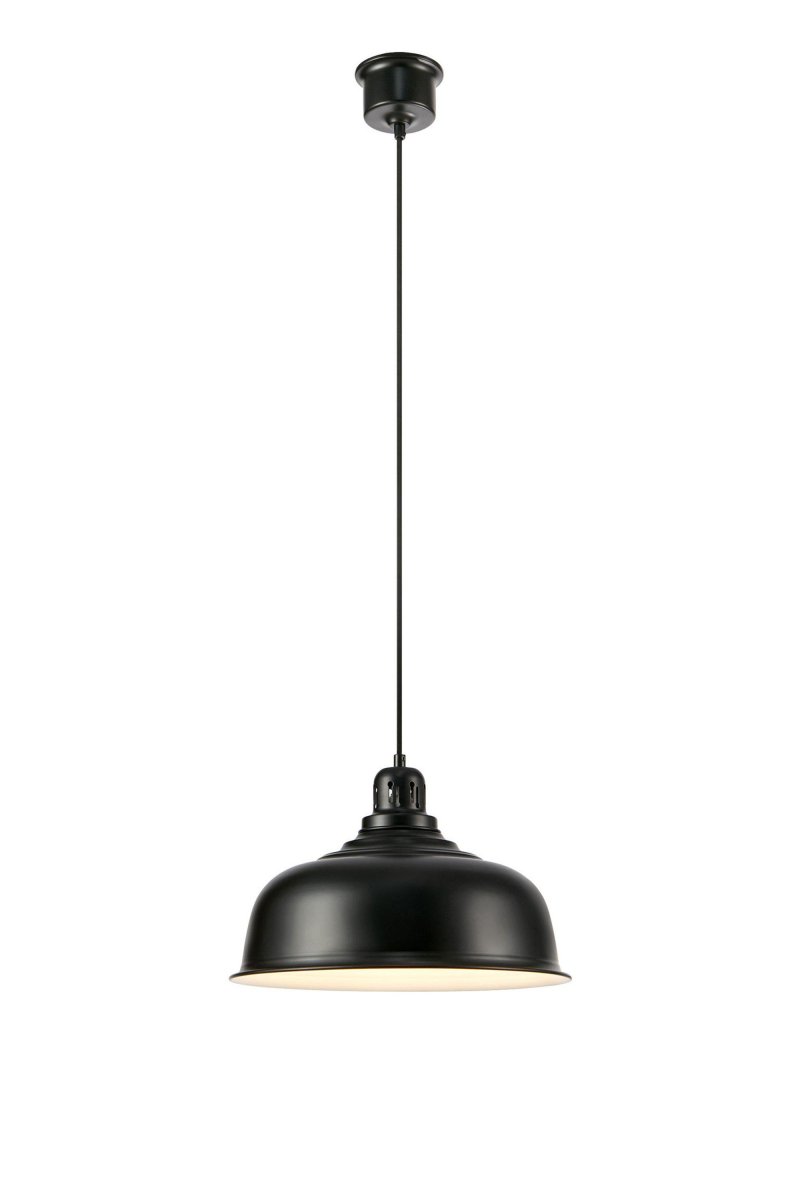 Port Ø37 Zwart hanglamp Van Markslöjd - Met een diameter van 38 cm en een witte binnenkant verspreidt hij een mooi licht.