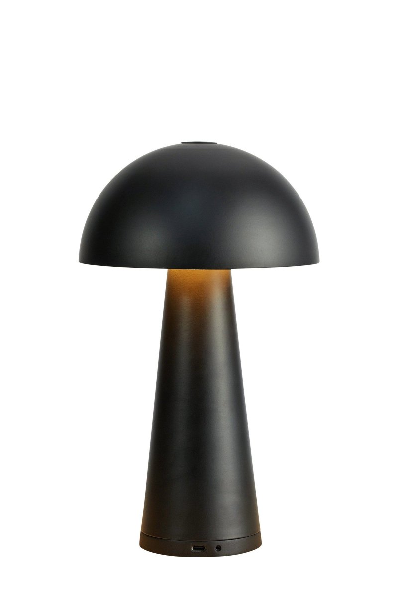 Fungi 26cm Zwart Draagbare Van Markslöjd - Fungi is een stijlvolle en draagbare tafellamp in matzwart metaal, ontworpen voor zowel binnen- als buitengebruik.