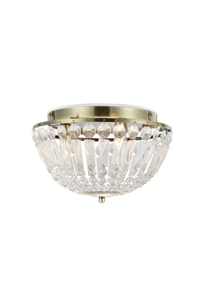 Estelle Ø30 Antiek messing badkamerlamp Van Markslöjd - Het tijdloze design vormt een prachtig detail dat een luxueuze sfeer cre&euml;ert - perfect als algemene verlichting in de badkamer.