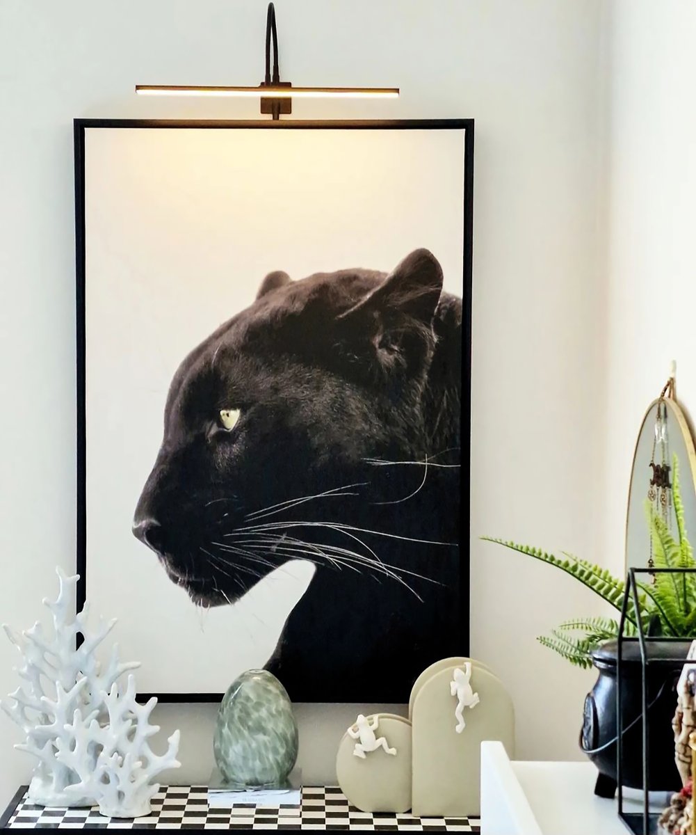Miro 40cm Zwart Van Aneta Lighting - Miro heeft een geïntegreerde LED die kan worden aangepast met een dimmer op het snoer, ongeveer een meter van de lampvoet.