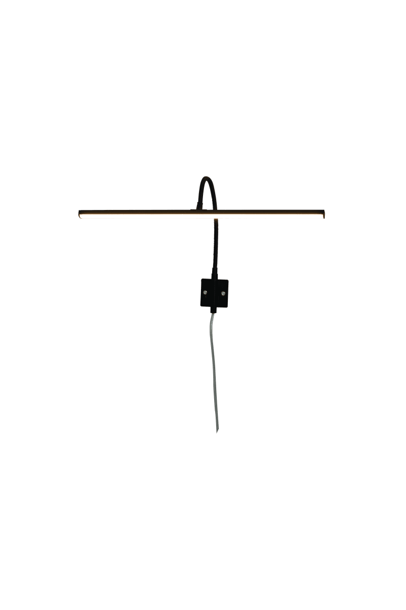 Miro 40cm Zwart Van Aneta Lighting - Miro heeft een geïntegreerde LED die kan worden aangepast met een dimmer op het snoer, ongeveer een meter van de lampvoet.