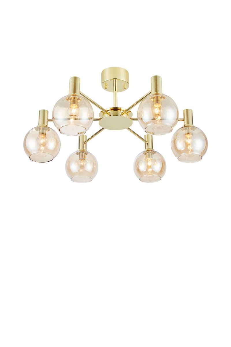 Ambra Ø75 Messing plafondlamp Van Markslöjd - Ambra is een grote en indrukwekkende plafondlamp met een frame in messing afwerking.