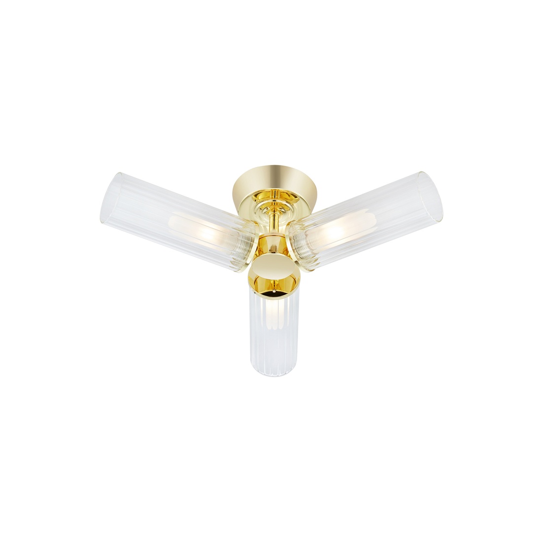 Rimini Ø40 Messing badkamerlamp Van Markslöjd - De structuur van het glas zorgt voor een prachtig lichtspel en geeft de lamp een stijlvolle en decoratieve uitstraling.