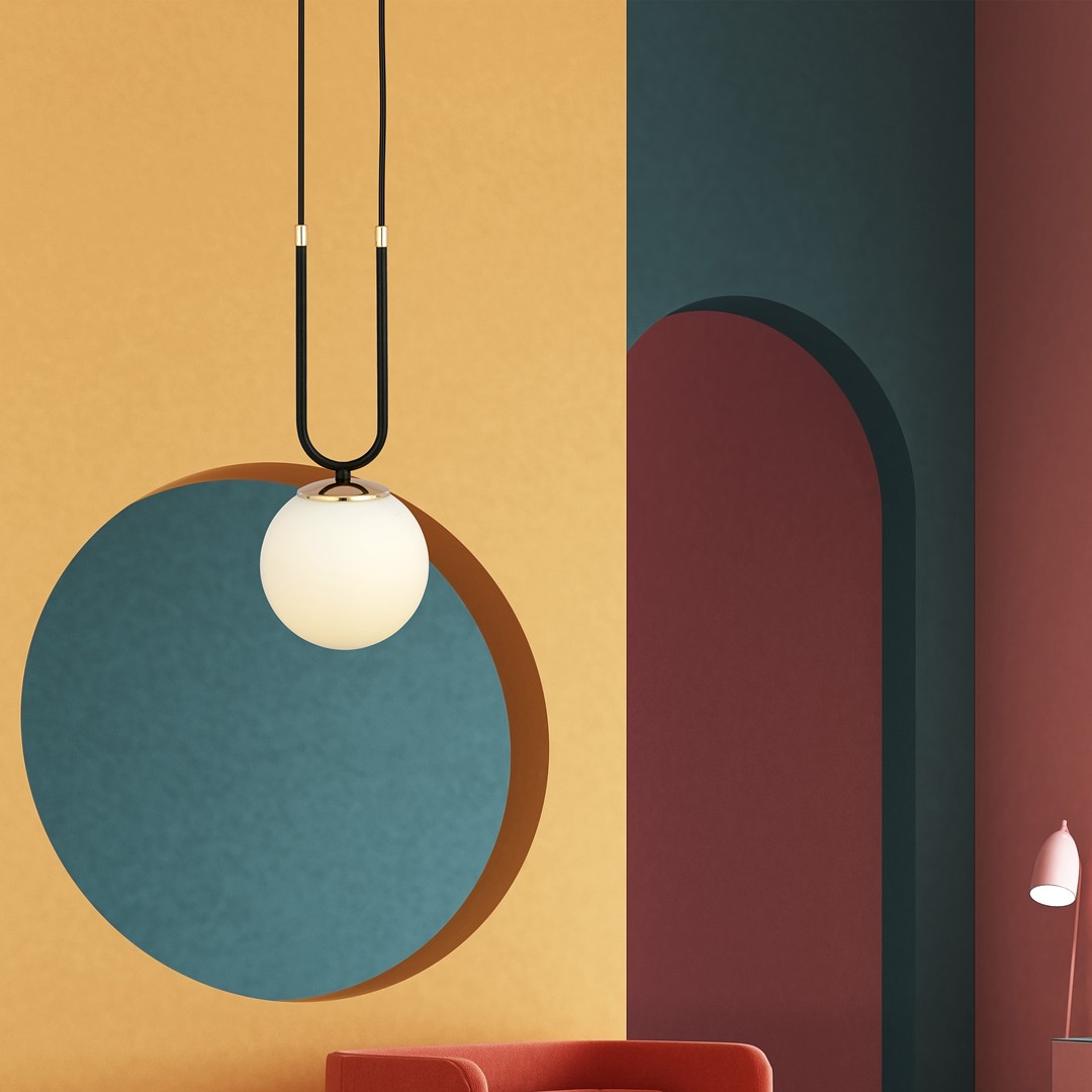 Glam Ø15 Zwart hanglamp Van Emibig Lighting - De lamp wordt een gouden detail dat oplicht en leven geeft!