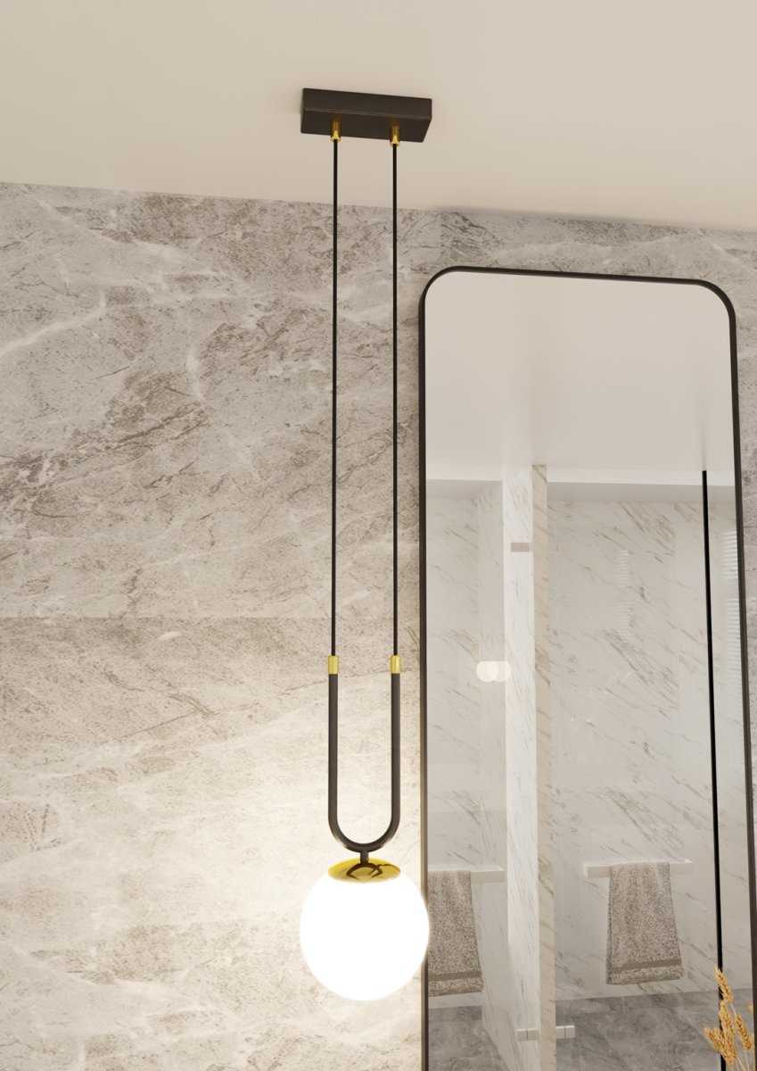 Glam Ø15 Zwart hanglamp Van Emibig Lighting - De lamp wordt een gouden detail dat oplicht en leven geeft!